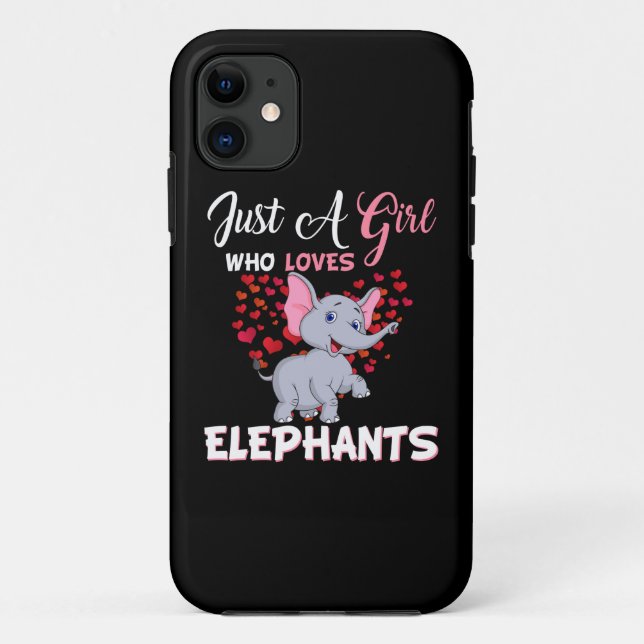 Capa Para iPhone 11 Apenas Uma Menina Que Ama Os Presentes Dos Elefant (Verso)