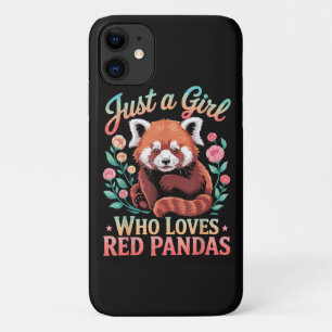 Capa Para iPhone 11 Apenas Uma Rapariga Que Ama Pandas Vermelhos
