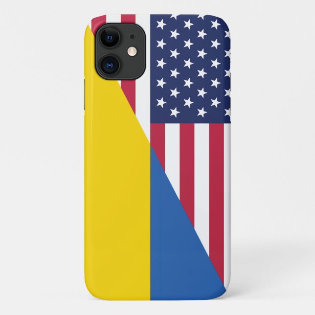 Capa Para iPhone 11 Apoio americano à Ucrânia Sherpa Blanket (Verso)