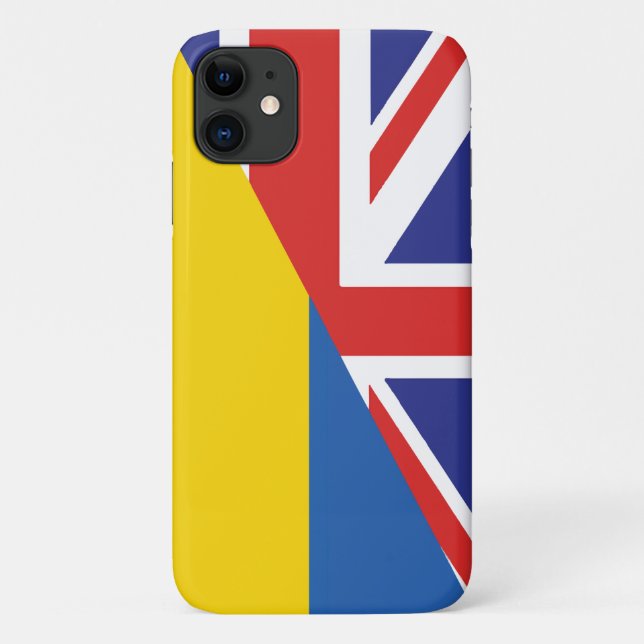 Capa Para iPhone 11 Apoio britânico à Ucrânia Sherpa Blanket (Verso)