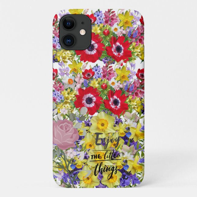 Capa Para iPhone 11 Aproveite os Primaveras de flores (Verso)