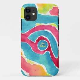 Capa Para iPhone 11 Aquarela Abstrata