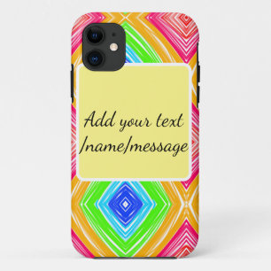 Capa Para iPhone 11 Aquarela arco-íris adicionar nome texto mensagem p