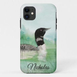Capa Para iPhone 11 Aquarela comum Pássaro