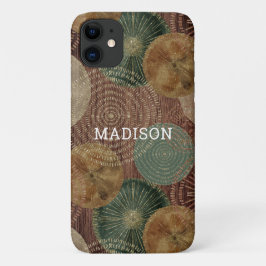 Capa Para iPhone 11 Aquarela Concha Náutica Madeira Personalizada