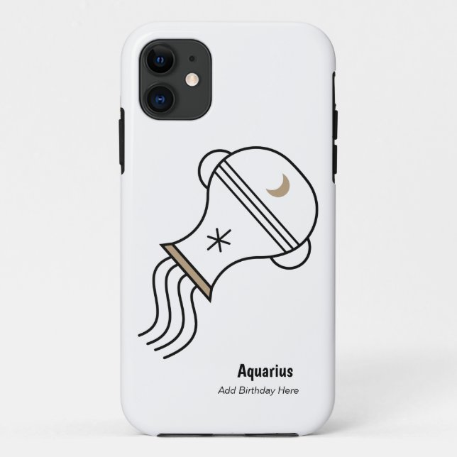 Capa Para iPhone 11 Aquário, o portador de água personalizado (Verso)