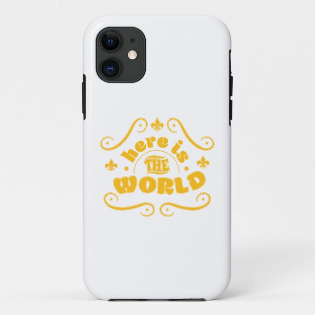 Capa Para iPhone 11 Aqui está o mundo (Verso)