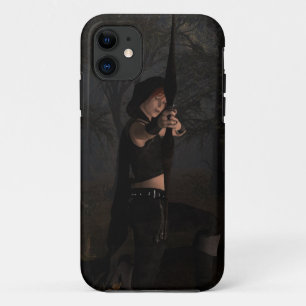 Capa Para iPhone 11 Archeress in the Dark Woods Fantasy Art