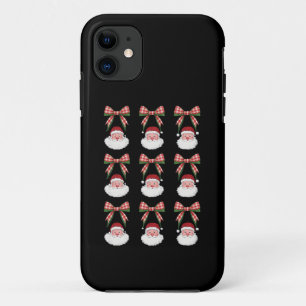 Capa Para iPhone 11 Arco de Coquete Natal Papai Noel Vintage Natal Ret