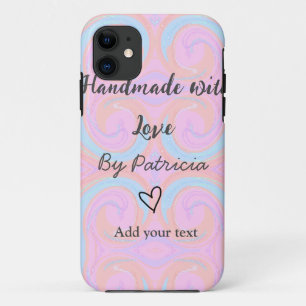 Capa Para iPhone 11 Arco-íris brilhante feito à mão com amor adicionar