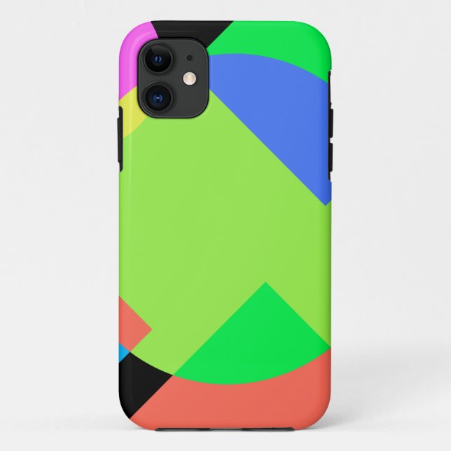 Capa Para iPhone 11 Arco-íris geométrico (Verso)