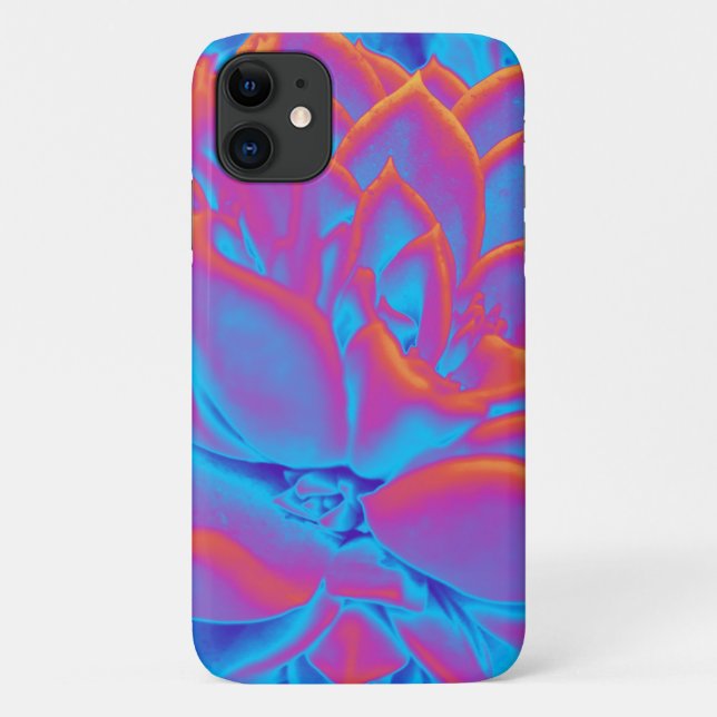 Capa Para iPhone 11 Arco-íris - Planta suculenta (Verso)