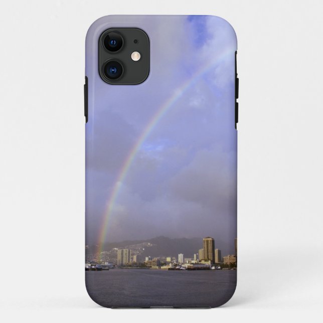 Capa Para iPhone 11 Arco-íris sobre Honolulu, Havaí, EUA (Verso)