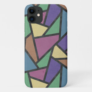 Capa Para iPhone 11 Arco-íris torto cores padrão do mosaico