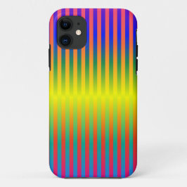 Capa Para iPhone 11 Arcos de chuva escuros e leves (Stripes)