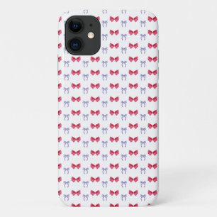 Capa Para iPhone 11 Arcos de coquetes cor-de-rosa e roxa