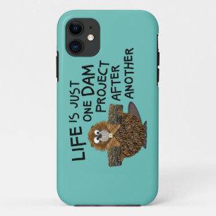 Capa Para iPhone 11 Argumento engraçado para ele ou seu castor ocupad