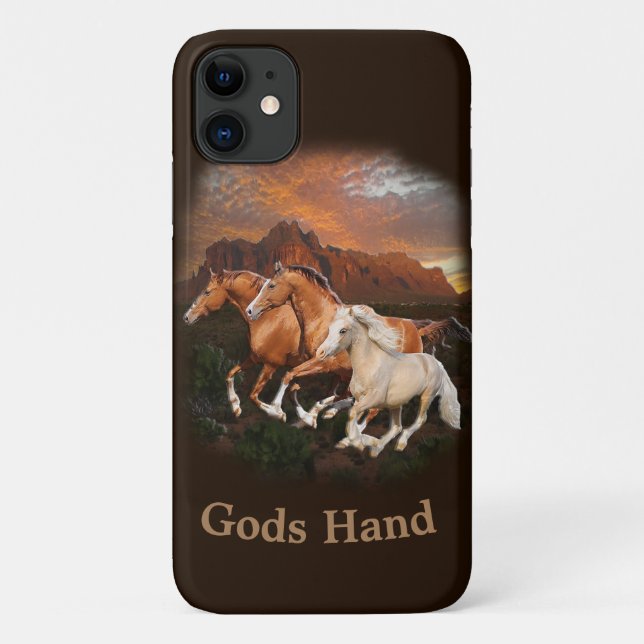 Capa Para iPhone 11 Arizona Cavalos selvagens (Verso)