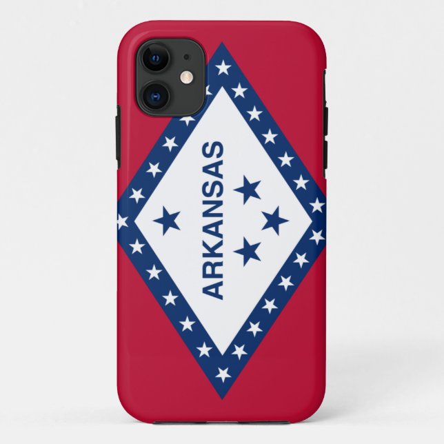Capa Para iPhone 11 Arkansas Flag (Verso)