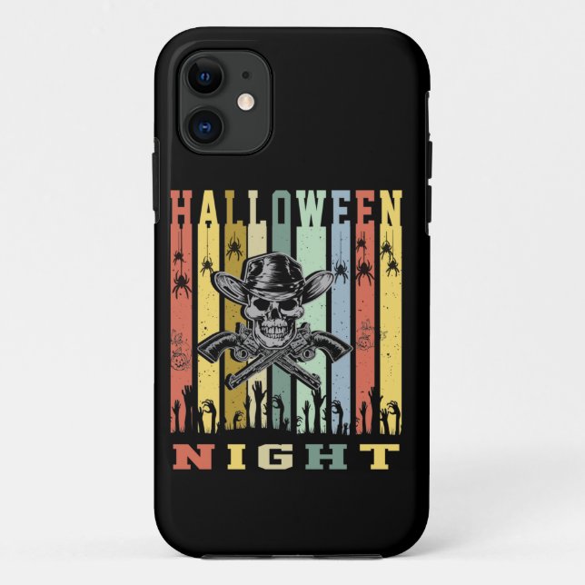 Capa Para iPhone 11 Arma Caveira, Noite de Halloween (Verso)