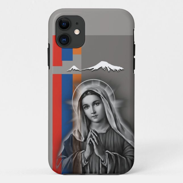 Capa Para iPhone 11 Armênio Flag e Mãe Maria iPhone / iPad case (Verso)