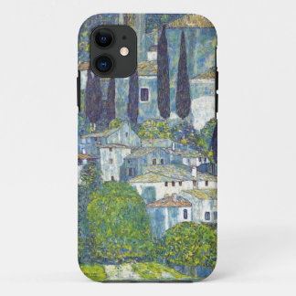 Capa Para iPhone 11 Arquitectura da cidade do azul de Klimt