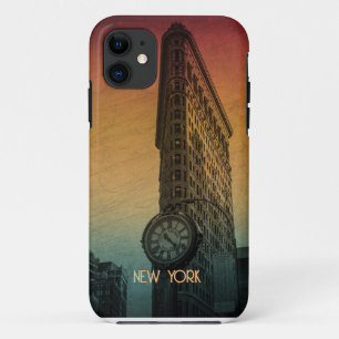 Capa Para iPhone 11 Arquitetura Vintage Sunset Flatiron Nova York