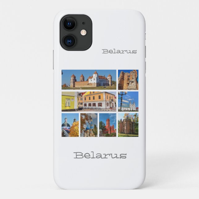 Capa Para iPhone 11 Arquiteturas de Colagem da Bielorrússia iPhone 11  (Verso)