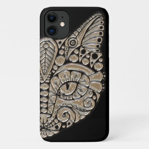 Capa Para iPhone 11 Art deco cat jewel emblem iphone x
