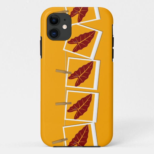 Capa Para iPhone 11 Art Leaf 18 (Verso)