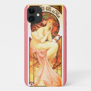 Capa Para iPhone 11 Art nouveau alfônimo mucha mulher perfume floral