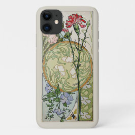 Capa Para iPhone 11 Art Nouveau Carnações Clematis Flores