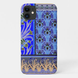 Capa Para iPhone 11 Art nouveau flor da íris elegante vintage floral