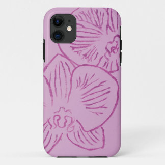 Capa Para iPhone 11 Arte abstracta roxa da orquídea