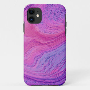 Capa Para iPhone 11 Arte Abstrata Giratória Roxa