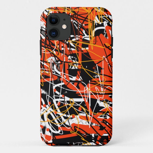 Capa Para iPhone 11 arte abstrata pintura digital (Verso)
