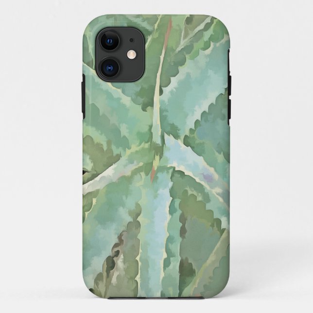 Capa Para iPhone 11 Arte acrílica incrível Aloe Vera (Verso)