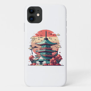 Capa Para iPhone 11 Arte Colorida do Edifício Japão