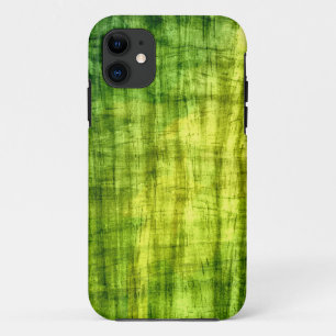 Capa Para iPhone 11 Arte De Abstrato De Madeira Verde-Retro Vintage