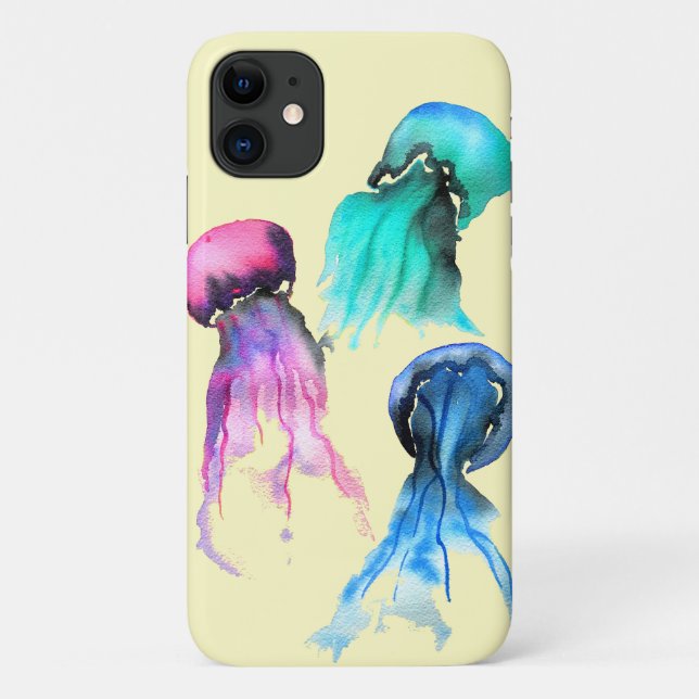 Capa Para iPhone 11 Arte de aquarelas cegas (Verso)