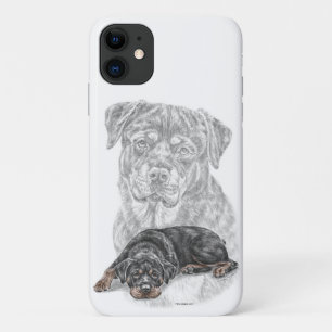 Capa Para iPhone 11 Arte de Cão Rottweiler