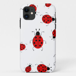 Capa Para iPhone 11 Arte de clipe de ladybugs colorido