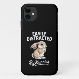 Capa Para iPhone 11 Arte de Coelho Fofa para Homens Mulheres e Criança