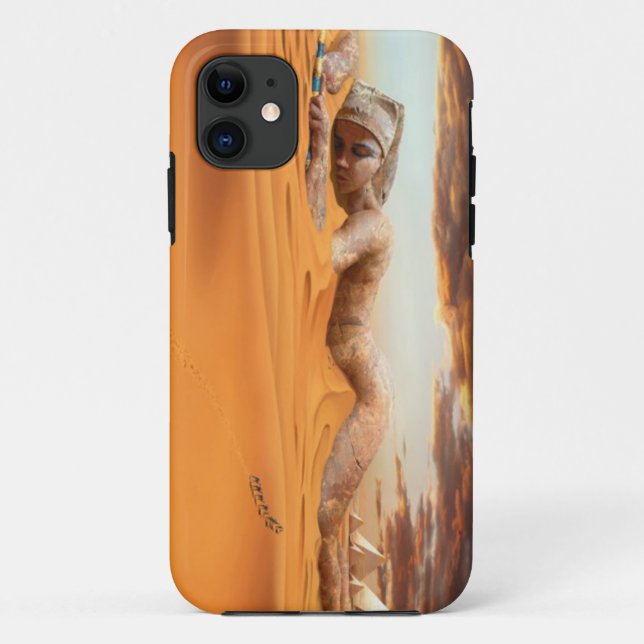 Capa Para iPhone 11 Arte de estátua egípcia (Verso)