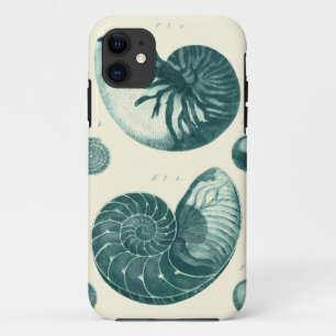 Capa Para iPhone 11 Arte de Seashell Vermelha e Verde