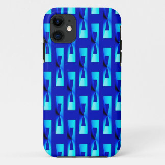 Capa Para iPhone 11 Arte Deco Geométrico Metálico - Azul Cobalto