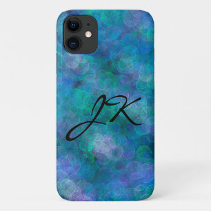 Capa Para iPhone 11 Arte Digital Abstrato bokeh azul inicializada