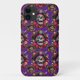Capa Para iPhone 11 Arte Do Crânio Do Açúcar - Crânio Pirata Do Jolly 
