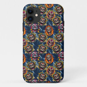 Capa Para iPhone 11 Arte do Crânio do Açúcar - Dia dos Relâmpagos Mort