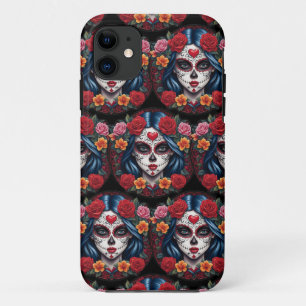 Capa Para iPhone 11 Arte do Crânio do Açúcar - Pós-vida Artística